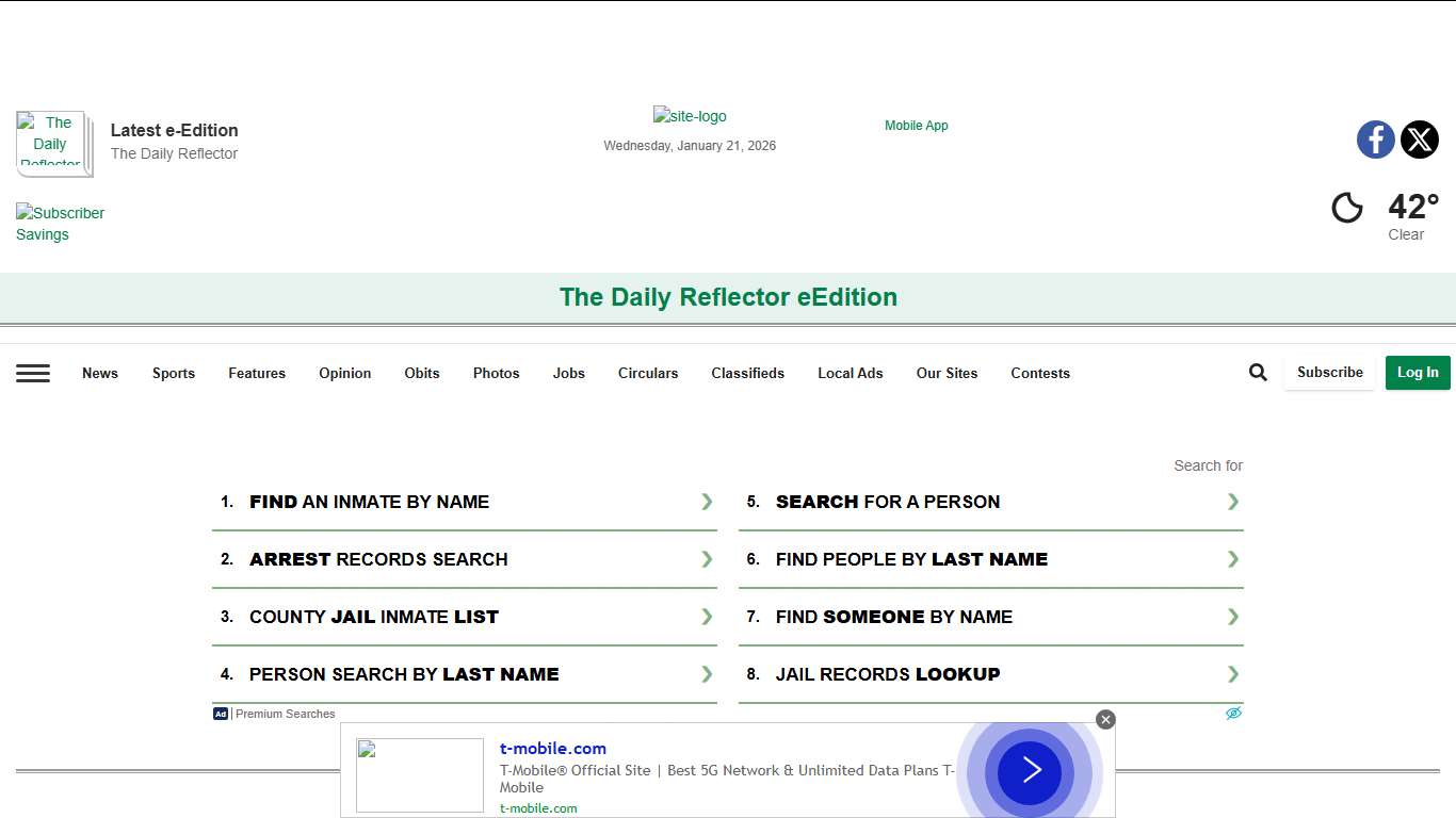 Jail Bookings | reflector.com