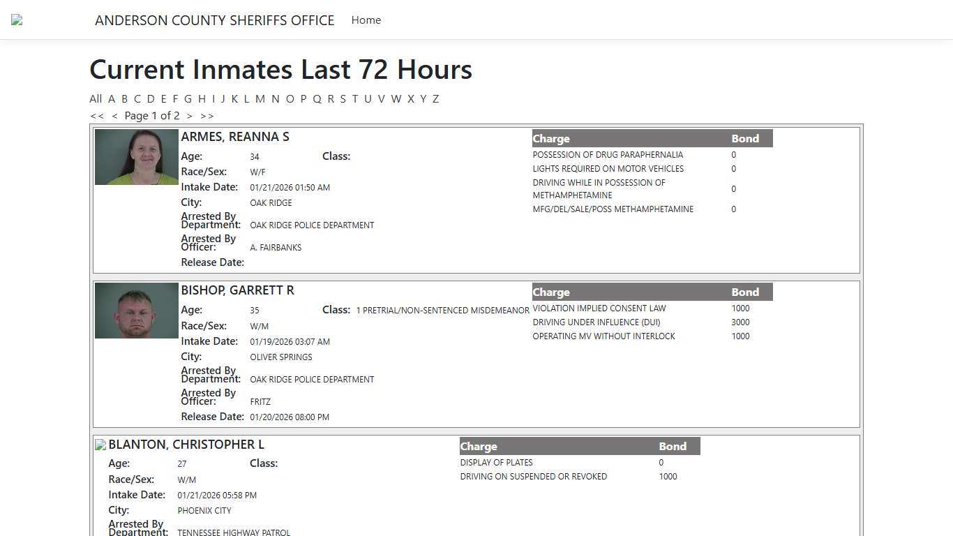 Inmates - ISOMS Portal